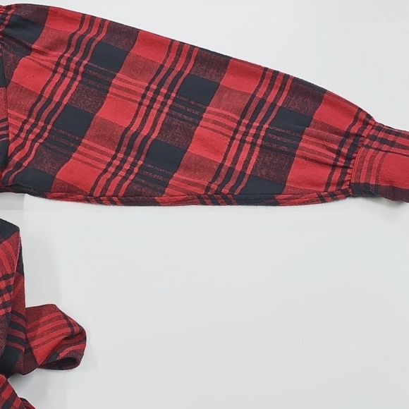 Vtg Ralph Lauren Country Plaid Flannel Button Up Shirt, Size L, Red & Black - Picture 9 of 11